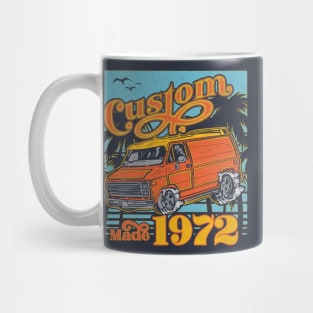 Retro Van Custom Made 1972 Dad's Birthday Vintage Mug